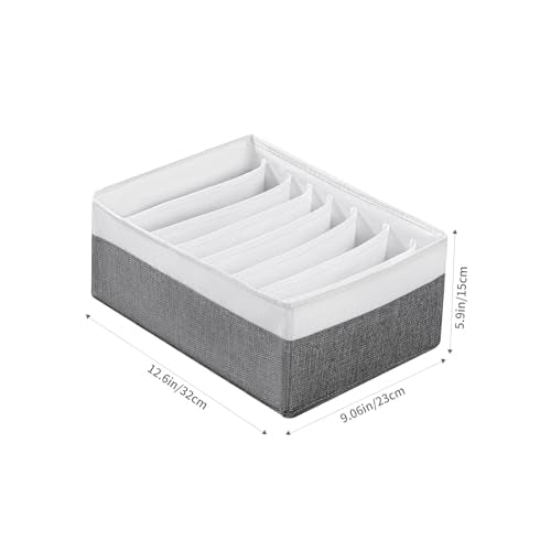 4 Packs T-shirt Drawer Organizers for Clothing,8 Grids Compartment Wardrobe Storage Box, Washable Clothes Organizer for Legging,Silk Scarve-12.59''x9.05''x5.9-GreyWhite - color: GreyWhite, size: 8 GRIDS-UPGRADED HEIGHT