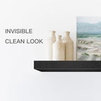QEEIG Floating Shelf for Wall Bathroom Shelves Bedroom Kitchen Living Room Farmhouse Small Book Shelf 16 inch Set of 1, Black (015-B1) - color: C. Black, size: 1pc