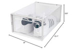 OnDisplay Clik Stackable Interlocking Shoe Box System (Standard Clear/White, Set of 2) - color: Standard Clear/White, size: Set of 2
