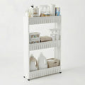 Lavish Home 3 Tier Shelf Rolling Cart - Narrow-Space Kitchen or Bathroom Shelf Organizer Cart - Slim Slide-Out Storage Shelves for Kitchen, Bathroom, Laundry and Pantry - size: 3-Tier