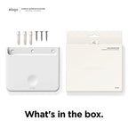 elago Universal Remote Holder Mount Compatible with Apple TV Remote and All Other Remote Controls - Adhesive Tape or Screw Mounting Options, Available Wired Charging [Large] [White] - color: White, size: Large