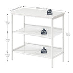 HOOBRO End Table, 3-Tier Narrow Side Table, Nightstand with 2 Flat or Slant Adjustable Shelves for Small Spaces, Hallway, Living Room, Bedroom, Sturdy, Easy Assembly, White WT23BZ01G1 - color: White