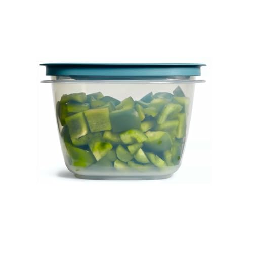 Rubber maid Storage Containers, Easy Find Lids, Teal, 7 cup, Flex & Seal, Leak Proof Lids, Food Storage Set, Clear Meal Prep Flex Containers, 3 Piece Bundle Set - size: 7 Cup
