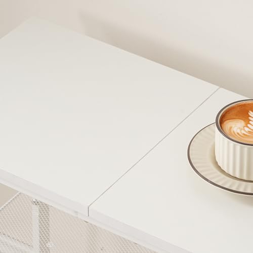 HOOBRO End Table, 3-Tier Narrow Side Table, Nightstand with 2 Flat or Slant Adjustable Shelves for Small Spaces, Hallway, Living Room, Bedroom, Sturdy, Easy Assembly, White WT23BZ01G1 - color: White