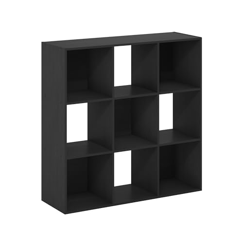 Furinno PELLI Closet Organizers and Storage, 9-Cube Closet Organizer, Open Shelf Closet Storage, for Wardrobe, Bedroom, Living Room, Americano - color: Americano, size: 9-Cube