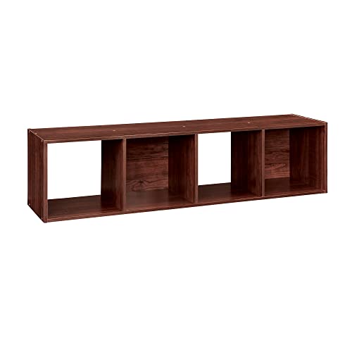 ClosetMaid Cubeicals 4 Cube Storage Shelf Organizer Bookshelf, Stackable, Vertical or Horizontal, Easy Assembly, Wood, Dark Cherry Finish - color: Dark Cherry, size: 4-Cube