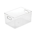 iDesign Pantry Organizer Bins with Handles - Storage Bins for Cabinets or Fridge - Set of 4 - Clear - style: Pack of 4