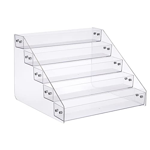 Tiered Spice Rack Acrylic, Spice Rack Shelf Seasoning Organizer for Countertop, Cabinet, Pantry, Kitchen Storage - 5 Tier - color: 1PCS, size: 5Tier