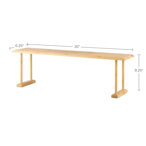 Bamboo Sink Shelf - Countertop Organizer Kitchen, Bathroom, Bedroom, Office - Space-Saving Storage for Soap, Sponges, and Cleaners by Lavish Home