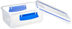 Sistema KLIP IT Rectangular Collection Food Storage Container, 33.8 oz./1.0 L, Clear/Blue, 3 Count - size: 3-Piece (33.8 oz), style: Set of 3