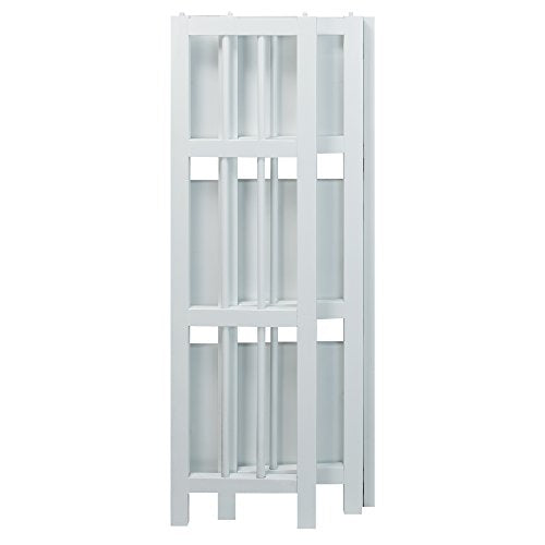 Casual Home 3-Shelf Folding Bookcase, 14" Wide, White - color: White