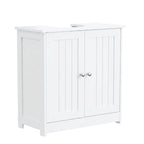 Bonnlo Pedestal Sink Storage Cabinet with 2 Doors Traditional Under Sink Cabinet Bathroom Space Saver Organizer with Adjustable Shelf White 23 5/8" W x 11 7/16" D x 23 5/8" H - color: White