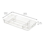 iDesign Expandable Makeup Drawer Organizer-Storage Cosmetics or Jewelry-Clear Tray