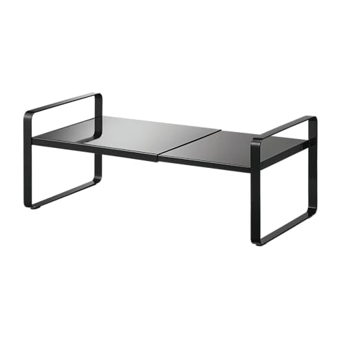 Yamazaki Home Tower Expandable Support Rack - Kitchen Storage Shelf Organizer - Small - Steel - color: Black