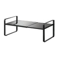 Yamazaki Home Tower Expandable Support Rack - Kitchen Storage Shelf Organizer - Small - Steel - color: Black