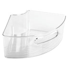 iDesign Plastic Lazy Susan Cabinet Storage Bin, 1/4 Wedge Container for Kitchen, Pantry, Counter, BPA-Free, 12.5 in x 6.75in x 4in Set of 4, Clear
