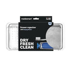 madesmart Dental Tray Drawer Organizer with Drying Stone, Clear Plastic Organizer for Toothbrush, Dental Floss, Water Flosser, Mouthwash - size: Regular