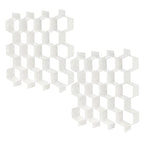 Poeland Drawer Divider Organizer 8pcs DIY Plastic Grid Honeycomb Drawer Divider White 2 Pack - color: White(2pack)
