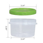 Jucaifu 16 Pack 8 Ounce reuseable small plastic freezer storage container jars with screw lid for food snacks lunch Green - color: Green(16PCS)