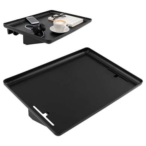 Bedside Shelf,Bunk Bed Table Shelf for Top Bunk,Clip On Nightstand Tray with Cord Management for Table Storage,College Dorm Room Essential,Plastic Bed Side Table Tray Organizer
