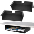 2 Pack Under Desk Shelf - 13 Inch Under Desk Storage Shelf, Metal -Under Desk Organizer - Under Shelf Storage for Office Tables & Workstations