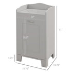HOMCOM 31" Tilt Out Laundry Hamper, Free Standing Home Organizer Hamper, Bathroom Storage Cabinet, Gray