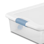 Sterilite 4-Pack 56 Quart Wheeled Latching Box, Underbed Clear Plastic Storage Organizer - Under Bed Rolling Container Bin with Lid and Wheels for Home or Dorm Bedrooms and Closets - size: 56 Quart, style: 4 Pack