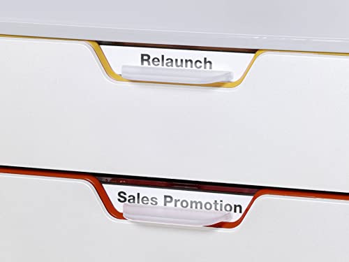 Durable VARICOLOR 4 Drawer Unit - White Desktop Drawer Set with 4 Color Coded Draws - Letter Size Files - Perfect for Storing Documents and Paper Work - size: 4 Drawer