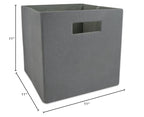 DII Poly-Cube Storage Collection Hard Sided, Collapsible Solid, Small, Gray - color: Gray, size: Small Square, 11x11x11"