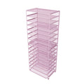Simple Trending 2 Pack 8 Tier Letter Tray Paper - Mesh Desk File Organizer for Office School Desktop, Pink - color: 2 Pack 8 Tier Pink-Mesh Desk