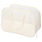 Collapsible Laundry Baskets with 3 Compartment, 150L Tear-proof Pop Up Hamper, Foldable Laundry Basket with Tote Handles, Dirty Clothes Hamper for Laundry, Bedroom, Bathroom, Dorm Beige - style: 3 Compartments- Beige