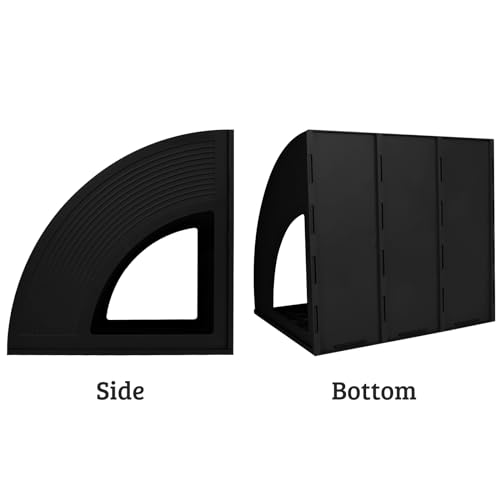 SAYEEC 2Pcs Magazine Holder Plastic File Sorter Binder Holder for Desk Folder Organizer Stand Book Shelf Dividers Vertical Filling Storage Rack Desktop Bookshelf Display Box for Office School (Black) - color: 2 Pcs Black-3 Sections