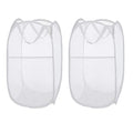 Larpur Pop Up Laundry Hampers, Portable Mesh Laundry Baskets, Collapsible Clothes Laundry Bin for Bedroom, Travel, Bathroom, College Dorm, White - 2 Pack - color: White-2 pack