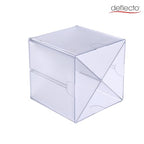 Deflecto Stackable Cube Organizer - X Divider, Clear (350201-AMZ) - style: Cross Divider
