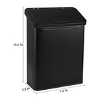 Picowe Magnetic Laundry Storage, Large Metal Lint Holder Bin with Lid for Laundry Room, Space-Saving Trash Container Hanging on Dryer, Washer or Wall Mount Trash Bin (Black) - color: Black