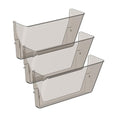 Gawerk Clear Acrylic Single Pocket, Plastic Hanging Wall Mount File Holder for Office Home (Gray, 3 Pack) - color: Gray, size: 3 Pack