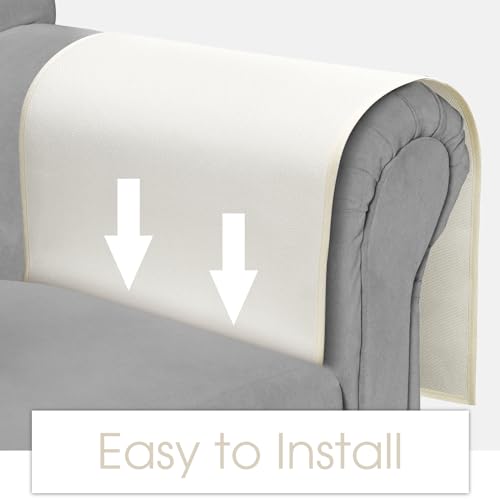 Joywell Remote Control Holder for Recliner Armchair Couch Caddy Sofa Armrest Organizer Non Slip Sofa Arm Chair Caddie with 6 Pocket Storage for Magazine, Tablet, Phone, iPad, White - color: White, size: 19'' x 35''