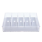 Glad Silverware & Utensil Drawer Organizer - Divided Clear Plastic Storage Tray with 6 Compartments for Kitchen Flatware and Cutlery - BPA Free, Food Safe, Non Slip, 12x15 inches - size: 6-Compartment