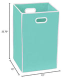 Simple Houseware Foldable Closet Laundry Hamper Basket, Turquoise - color: Turquoise