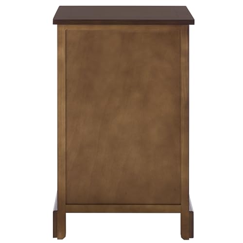 SAFAVIEH Home Collection – Carrie Dark Chocolate 3-Drawer Storage Side Table, Mixed-Material Cottage Design, Fully Assembled (AMH5700H) - color: Dark Chocolate