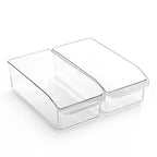 BINO | Plastic Storage Bins, Small | THE CURVE COLLECTION | Multi-Use Organizer Bins | Storage Containers Kitchen, Pantry and Home Organization | Fridge Organizers | Pantry Organization - size: Small