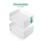 4 Tiers Stackable A4 Paper Trays, Office Desk File Holder, Tidy File Document Letter Book Paper Organizer (4 Tiers,White) - color: White, size: 4 tiers