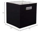 DII Collapsible Polyester Storage Cube, Solid, Lightweight and Durable, Small Square, 11x11x11", Black - color: Black, size: Small Square, 11x11x11"