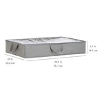 Amazon Basics Under Bed Storage Bags for Clothes, Blankets and Linens, Foldable Fabric Containers with Clear Window and Handles, 30.2" x 20" x 5.7", Gray, 2-Pack - size: 30.2" x 20" x 5.7", style: Flat Loop Handles Underbed - 2 Pack