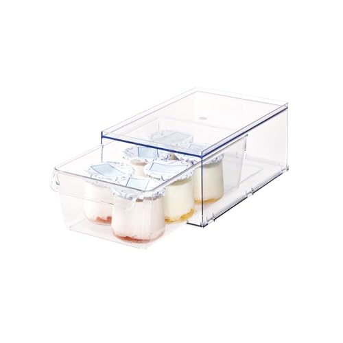 iDesign Stackable Kitchen Storage Drawer – Linus Collection - Clear - style: Pack of 1