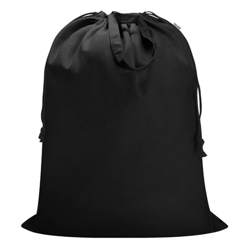 Canvas Laundry Bag 33"Wx 35"H, Thick Canvas Laundry Bag with Handles & Drawstring, Extra Large Heavy Duty Washable Basket Liner Hamper Liner Storage Sack (XL Black) - color: Black, size: XL 33"W x 35"H┃1 Pack