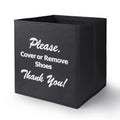 Opret Large Shoe Cover Box Black, Real Estate Agent Supplies, Disposable Shoe Cover Dispenser Box for Open House, Foldable Storage Bin - color: Black