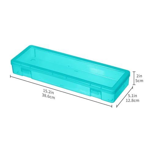 novelinks Plastic Small Storage Bins with Lids for Organizing, Mini Clear Storage Containers and Stackable Storage Box Organizer for Pencil Boxes, Task Boxes, Crayon Boxes (6 Pack Large -Color) - color: 6 Pack Large -Color