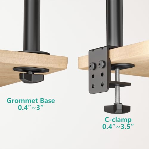 WALI Single Monitor Mount, Single Monitor Arm Desk Mount,Desk Monitors Stand, Holds Screen Up to 32inch, 22lbs, Adjustable Mount with C-CLAMP Designed for Home Office Application(M001), Black - size: Single, style: C-Clamp