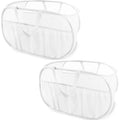 2 Pack Collapsible Laundry Baskets, Upgrade Pop Up Laundry Hamper with Convenient Bags, Foldable Laundry Basket Mesh Light Weight, Easy to Carry Clothes Hampers for Laundry, Dorm, Toys, Travel White - color: 2xWhite